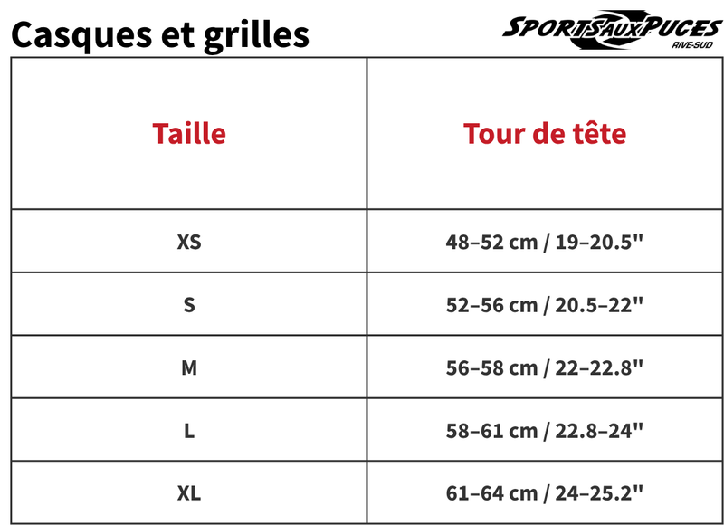 Guide des tailles