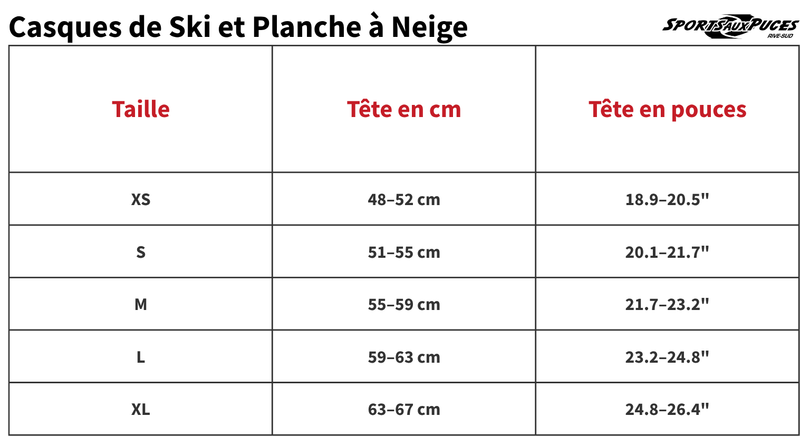 Guide des tailles