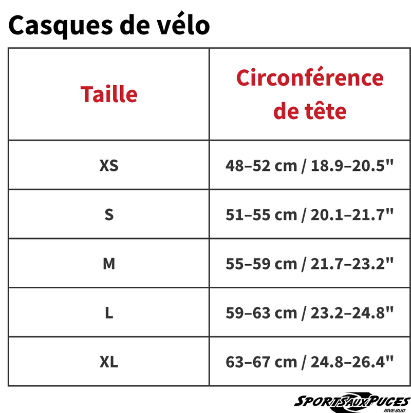 Guide des tailles