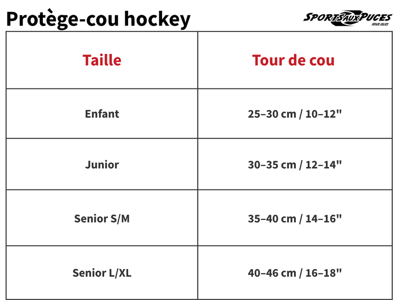 Guide des tailles