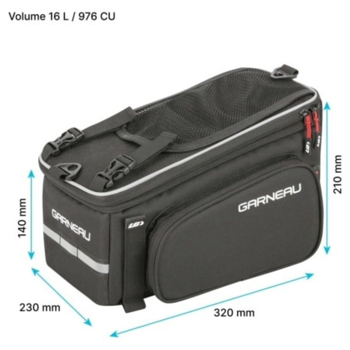 Sac City Trunk 16L dimensions