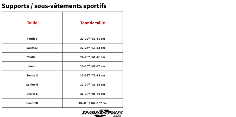 Guide des tailles