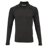 Long-sleeved top with neck guard for adults